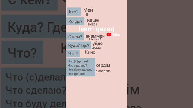 Порядок слов в предложениях в казахском языке. Практика #казахскийязык #казахский #учимказахский смотреть онлайн