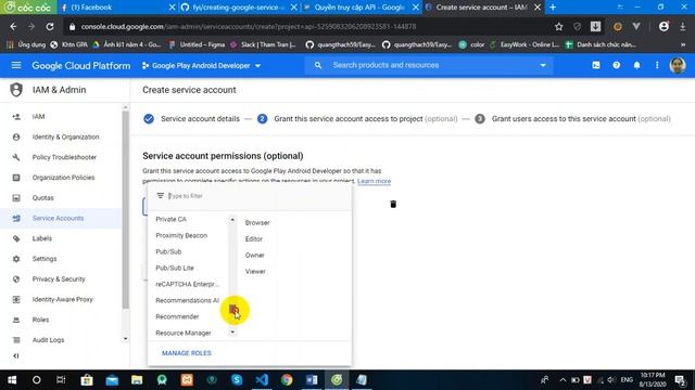 1. Create Google Service Account and download JSON key смотреть онлайн