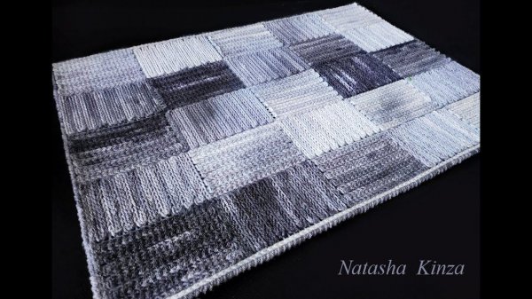 СТИЛЬНЫЙ КОВЕР ИЗ ОСТАТКОВ ПРЯЖИ ЗА 2 ЧАСА!/STYLISH CARPET MADE OF YARN