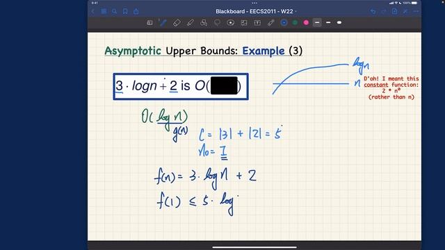 [HD] EECS2011 W22 - Lecture 1 - Part D - Asymptotic Upper Bounds for Math Functions смотреть онлайн