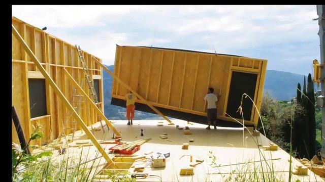 Строительство 2-х этажного каркасного дома за 3,5 минуты смотреть онлайн