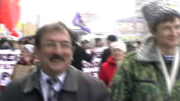 1 апреля  Митинг пенсионеров.  г. Новосибирск. часть 3.