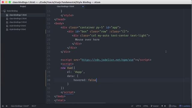 Vue.js Fundamental Tutorial Series #6 Class Bindings смотреть онлайн