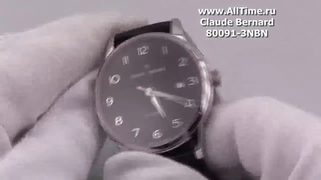 Мужские наручные швейцарские часы Claude Bernard 80091-3NBN смотреть онлайн