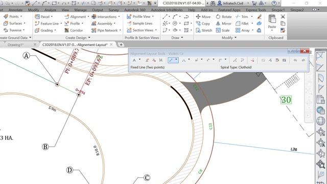 AutoCAD Civil 3D 07-04.00-Alignment-Layout смотреть онлайн
