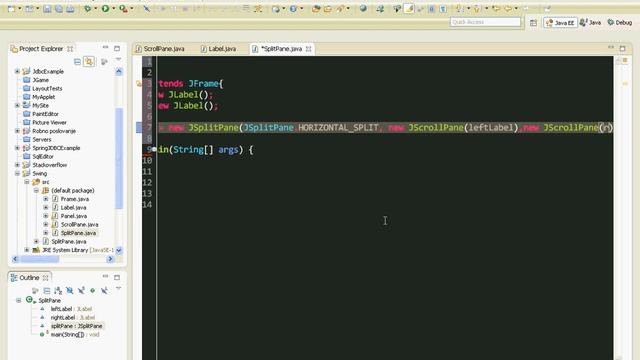 Java swing GUI tutorial #5: JSplitPane смотреть онлайн