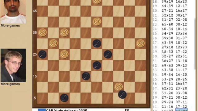 Yuriy Anikeev(Ukraine)-best victories.Draughts смотреть онлайн