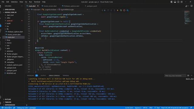 Flutter Tutorial - Google SignIn With Firebase Auth Android, iOS смотреть онлайн