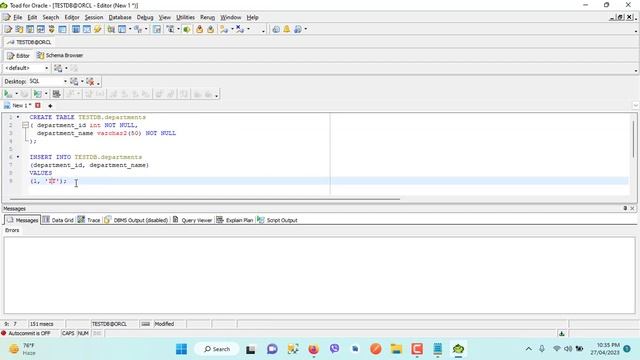 Part 5: Table Create,Data Select,Data Insert,Table Drop and Basic of Toad Editor смотреть онлайн