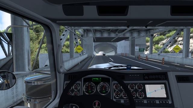 Kenworth W900 - American Truck Simulator | Bringing A Mobile Barrier to Oakland смотреть онлайн