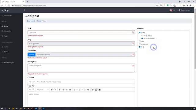 Tutorial Laravel 8 Blog CMS - Set value input tambah post | Part 67 смотреть онлайн