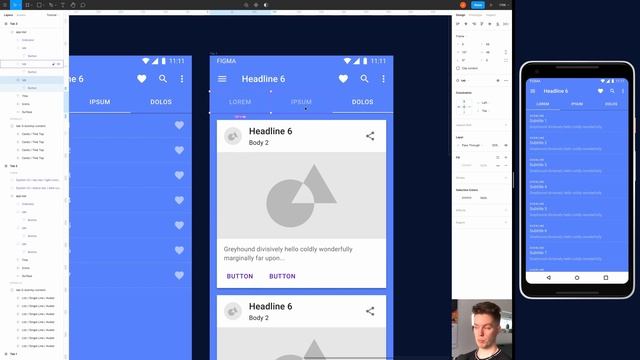 Interactive Material Design Tabs | Figma Advanced Prototyping смотреть онлайн