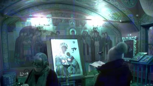 Молебен с акафистом Божией Матери перед иконой Ее, именуемой "Страстная''. 27.01.2022г смотреть онлайн