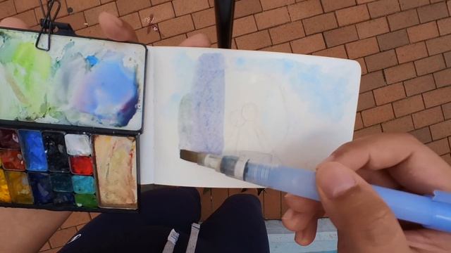 USING SHORTHAND TO PAINT A FERRIS WHEEL | Hong Kong Urban Sketching with Watercolor смотреть онлайн