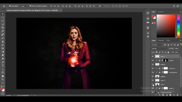 Witch Magic Scarlet Witch Speedart Photoshop Tutorial