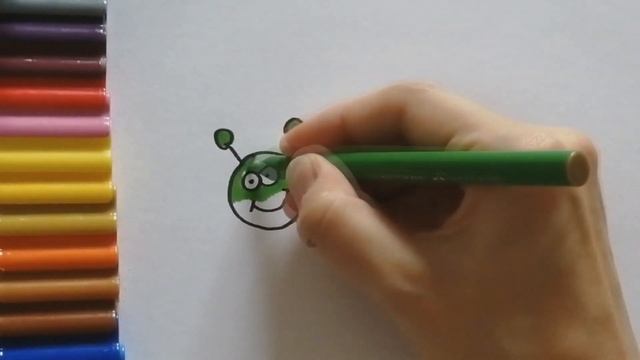 Как нарисовать ГУСЕНИЦУ / How to draw a caterpillar смотреть онлайн