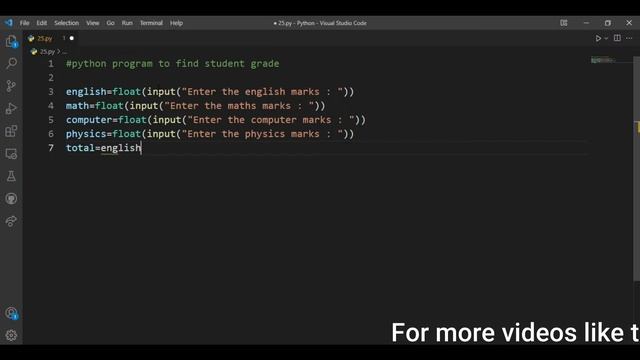 Python Program to Find the Student Grade #python #programming #mohdabuzar смотреть онлайн