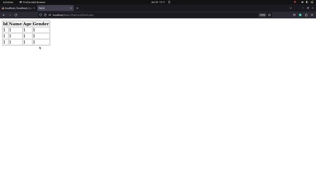 Fetch record in PHP from mysql смотреть онлайн