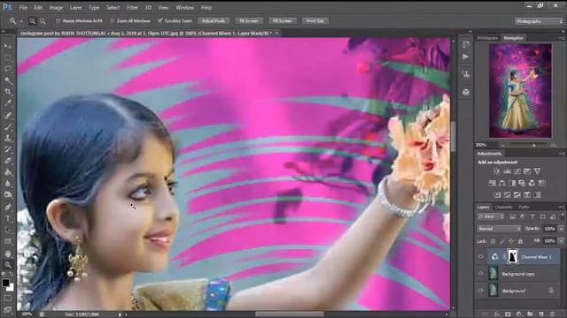 Awesome Photoshop lighting effect | adobe Photoshop color correction tutorial | Glowing effect phot смотреть онлайн