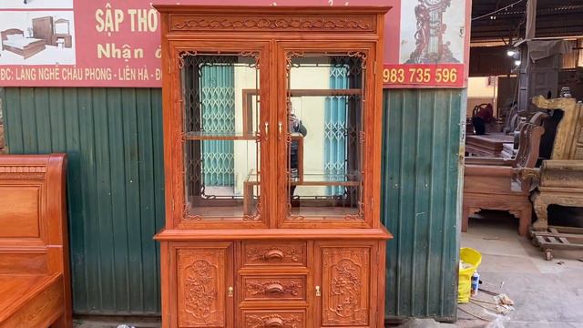 Giới thiệu chi tiết và báo giá 3sản phẩm tủ rượu giường ngủ kệ tivi víp gỗ hương đá 0944490000 смотреть онлайн