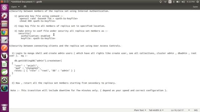 How to enable auth and create users in mongodb replica set [ Access Control in a Replica Set ] Part смотреть онлайн