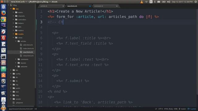 Ruby on Rails 5 Beginner's Tutorial - 7. Deleting Comments- Form Validation смотреть онлайн