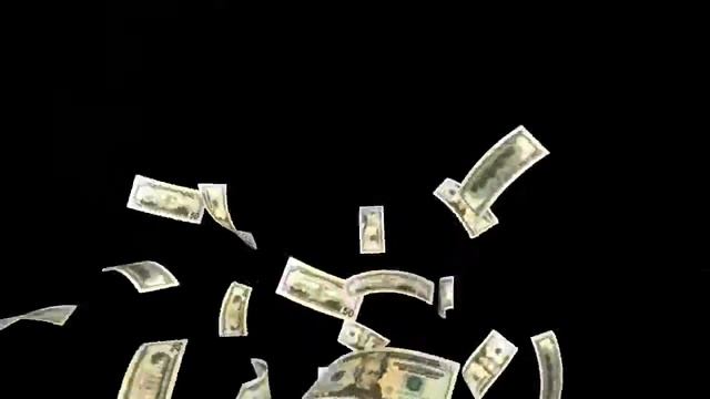 Деньги летят сверху Футаж смотреть онлайн