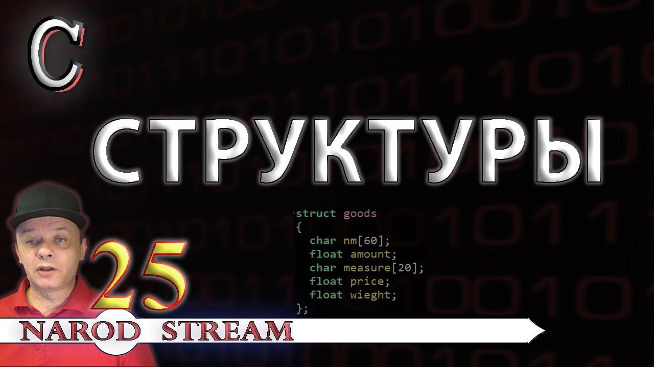 Программирование на C. Урок 25. Структуры смотреть онлайн