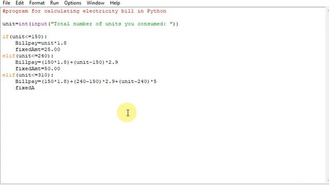 program for calculating electricity bill in Python смотреть онлайн