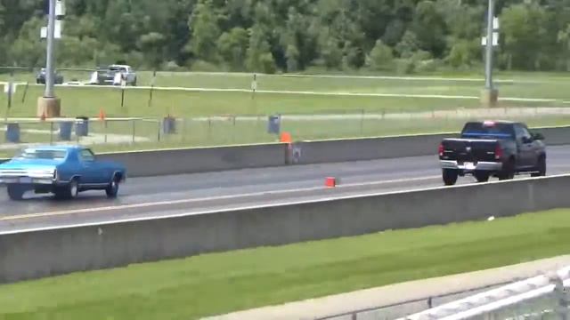 20190623, Martin, MI, US131, Super Chevy, First-Gen Monte Carlo Vs. Dodge Ram Truck