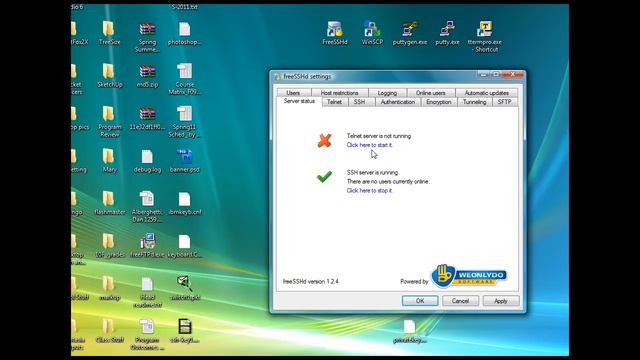 How to SSH in Windows with freeSSHd, and PuTTY - 4/5 смотреть онлайн
