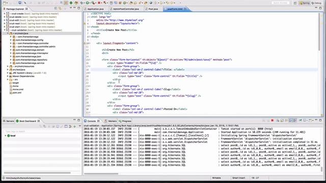 Spring MVC CRUD Example - Part 4: Validation смотреть онлайн