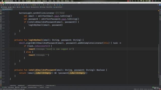 Cursos/Aprende.a.programar.Android.con.Kotlin.+.Firebase.+.Google/094 Implementando Log In смотреть онлайн