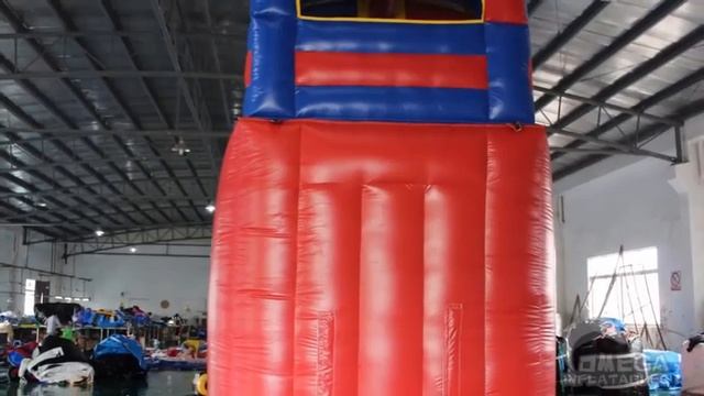 Outdoor Extreme Challenge Game Inflatable Obstacle Course with 18FT Slide смотреть онлайн