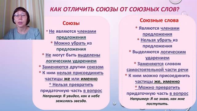 Союзы и союзные слова