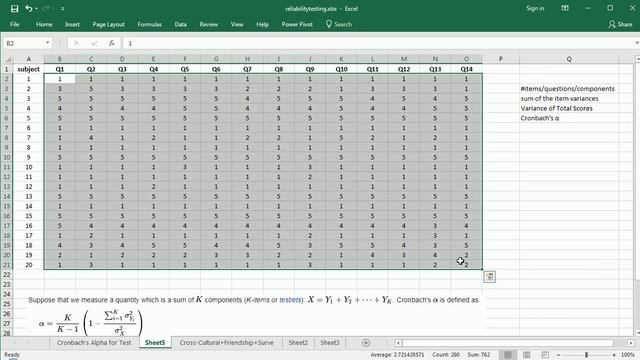Cronbach's Alpha - Excel смотреть онлайн