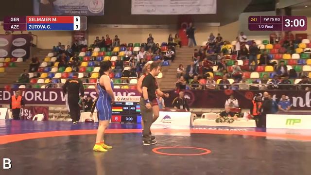 1/2 FW - 75 kg: M. SELMAIER (GER) df. G. ZUTOVA (AZE), 12-5 смотреть онлайн