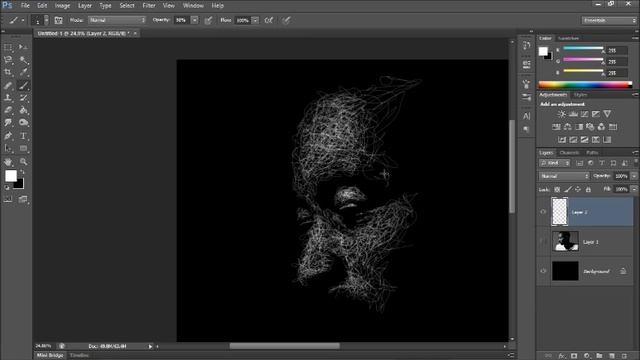 TUTORIAL SCRIBBLE ART MANUAL PHOTOSHOP GAMPANG BANGET смотреть онлайн