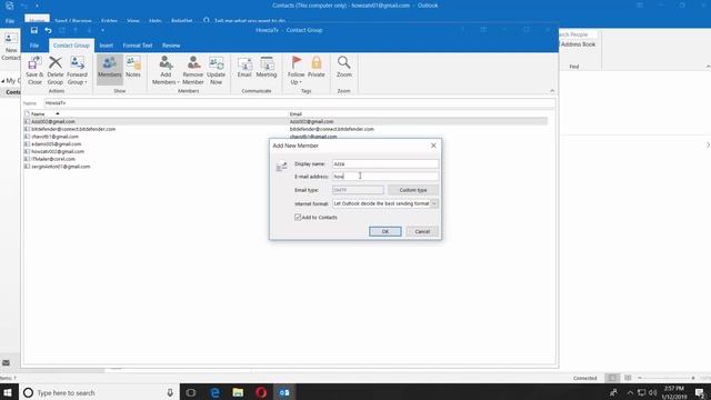 How to Create Contact Groups in Outlook 2019 смотреть онлайн