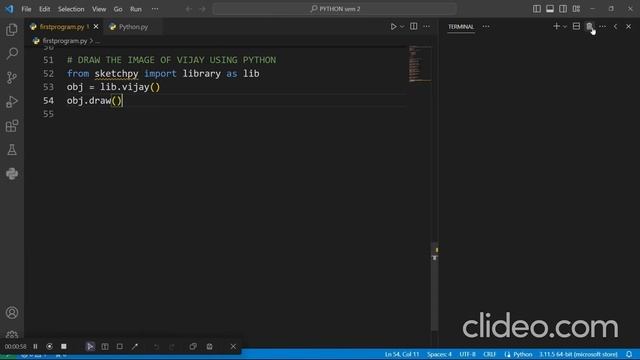 DRAW THE IMAGE OF VIJAY CHANDRASEKHAR USING PYTHON смотреть онлайн