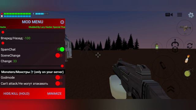 ModMenu By LaryHacker On Chicken Gun 3.0.03 Code Name (Clone Monster)