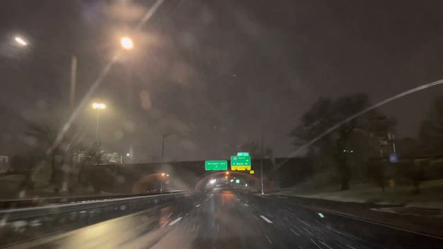 First Snow in New York Yonkers New Rochelle To JFK ☃️ смотреть онлайн