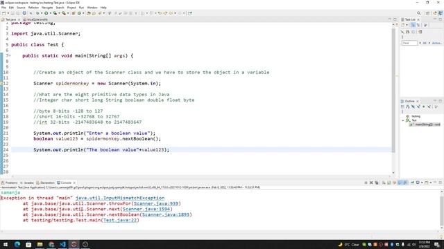 Inputting values using Scanner class in Java смотреть онлайн