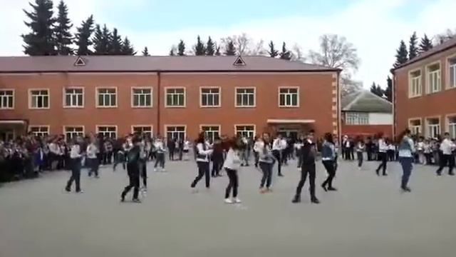 Flashmob MADAGASCAR в Геокчае в школе N:3 смотреть онлайн
