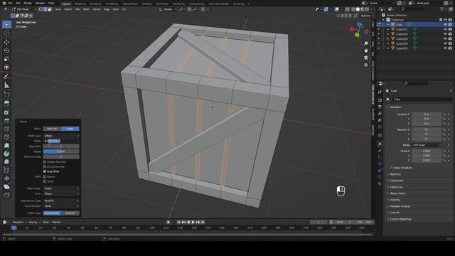 Blender ДЛЯ НАЧИНАЮЩИХ! Создаем LowPoly модель ЯЩИКА #1
