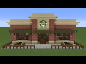Майнкрафт- Как построить кофейню Starbucks. Minecraft