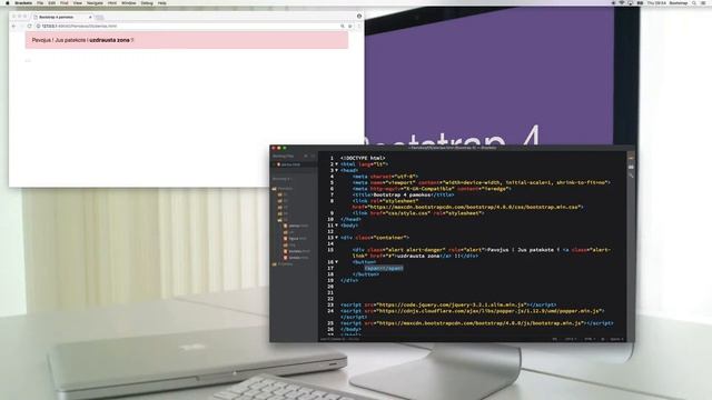 Bootstrap4 - 31 - Alert смотреть онлайн
