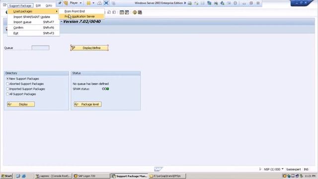 21. SAP Support Package Update and installation (SPAM, SAINT) смотреть онлайн
