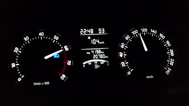 Skoda Rapid 1.4 Tsi разгон 0-100 км/ч.