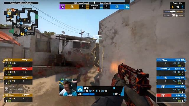 ПОТНЕЙШАЯ ИГРА!! - Cloud9 vs Outsiders / ESL Pro League Season 17 (CS:GO) смотреть онлайн